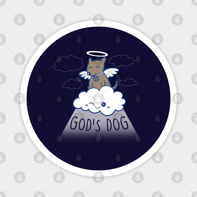 Cute Angel Tribute To Dead Pet Kawaii Dog For Dog Lovers Magnet by BoggsNicolas